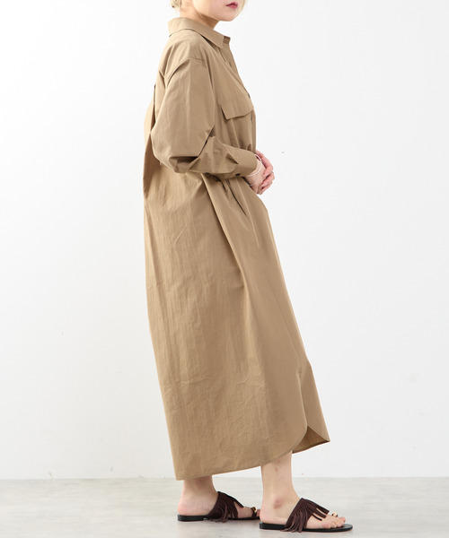 SOFFITTO(ソフィット)の「【A_/エース】こなれ感ロングシャツワンピース(ワンピース・レディース・ピンク/ダークベージュ・FREE)」の16枚目の写真