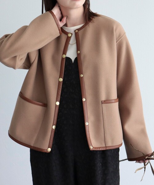 Traditional Weatherwear ベージュジャケット 34 Traditional Weatherwear」 ノーカラージャケット 34 ベージュ