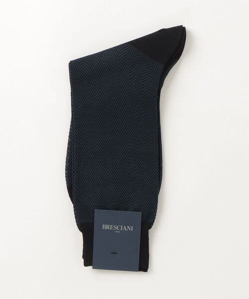 BEAMS F（ビームスエフ）の「BRES H/B（ソックス/靴下・メンズ・ブラック系その他4/ネイビー・ONE SIZE）」の2枚目の写真