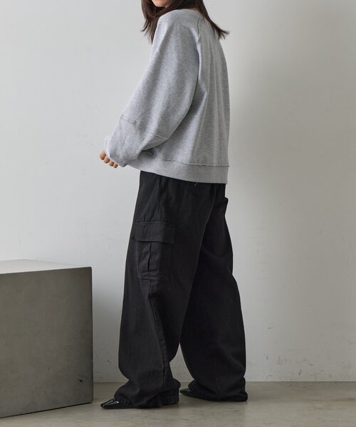 goocy(グーシー)の「裏毛アウトリンキングトップス(Tシャツ/カットソー・レディース・ブラック/グレー・FREE)」の15枚目の写真