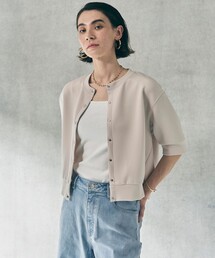 【VERY掲載】BEAUTY FORM JERSEY light スナップカーディガン