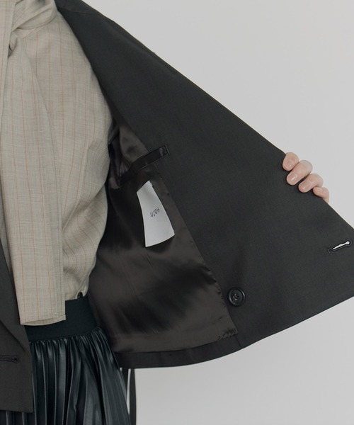 UJOH(ウジョー)の「【UJOH/ウジョー】《STUDIOUS別注》別注 ZIP SHORT JACKET/ジップショートジャケット(その他アウター・レディース・ブラック/ブラウン・2)」の20枚目の写真