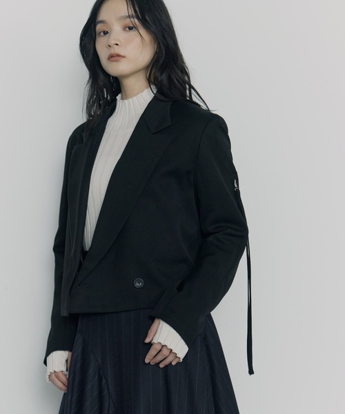 UJOH(ウジョー)の「【UJOH/ウジョー】《STUDIOUS別注》別注 ZIP SHORT JACKET/ジップショートジャケット(その他アウター・レディース・ブラック/ブラウン・2)」の6枚目の写真