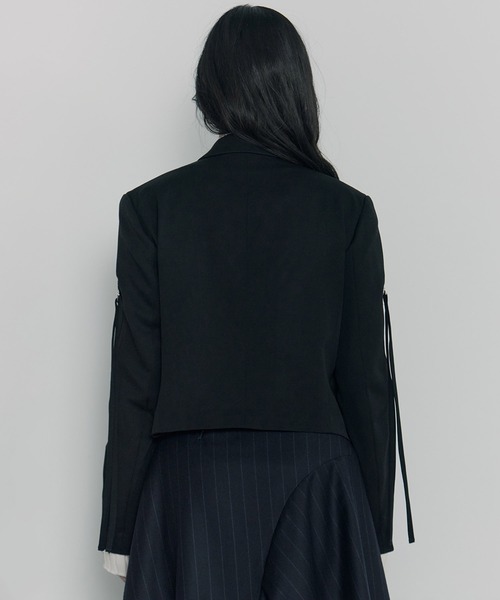 UJOH(ウジョー)の「【UJOH/ウジョー】《STUDIOUS別注》別注 ZIP SHORT JACKET/ジップショートジャケット(その他アウター・レディース・ブラック/ブラウン・2)」の9枚目の写真