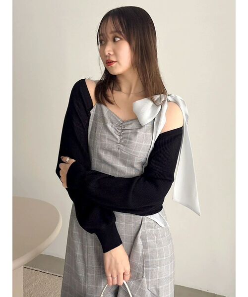 dazzlin(ダズリン)の「シアーパフボレロ(カーディガン/ボレロ・レディース・その他1/アイボリー/ブラック/レッド・FREE)」の20枚目の写真