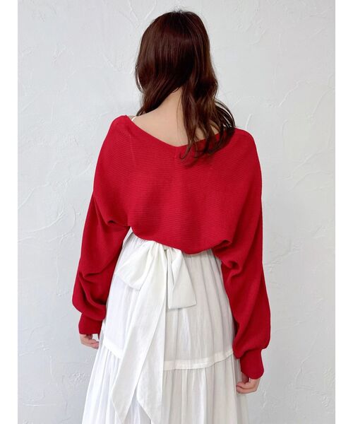 dazzlin(ダズリン)の「シアーパフボレロ(カーディガン/ボレロ・レディース・その他1/アイボリー/ブラック/レッド・FREE)」の17枚目の写真