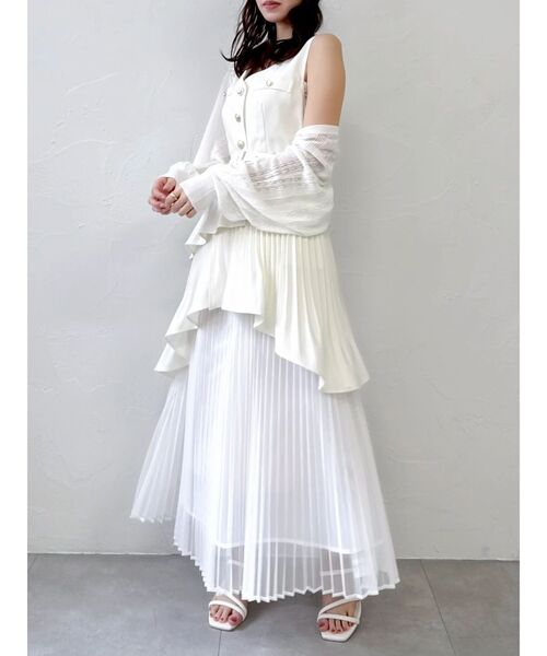 dazzlin(ダズリン)の「シアーパフボレロ(カーディガン/ボレロ・レディース・その他1/アイボリー/ブラック/レッド・FREE)」の7枚目の写真