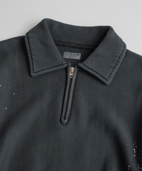 BEHEAVYER(ビヘイビアー)の「DISTRESSED QUARTER ZIP SWEAT charcoal(スウェット・メンズ・その他・2/3/4)」の4枚目の写真