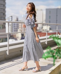現行品　ギンガムチェック 半袖ロングワンピース M (38) 楽天市場】【特別クーポン配布中！】 ワンピース レディース ロング