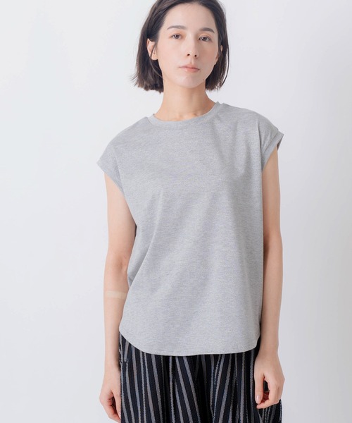 Kelen(ケレン)の「「KELEN / ケレン」ラメ糸混クルーネックフレンチスリーブTEE(Tシャツ/カットソー・レディース・ブラック/オフホワイト/グレー・FREE)」の20枚目の写真