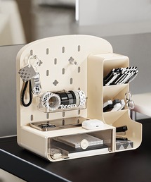 aimoha（アイモハ）の「有孔ボード付き卓上収納ラック（収納グッズ）」