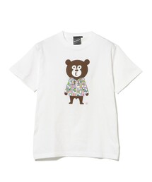 BEAMS T / チェック ベアー Tシャツ