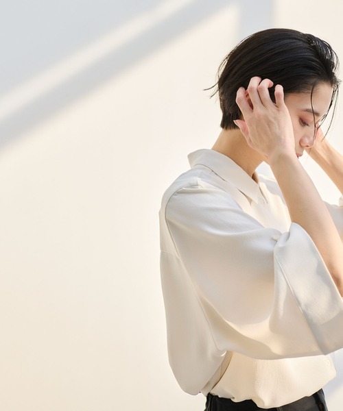 BARNYARDSTORM(バンヤードストーム)の「BARNYARDSTORM / ポプリンWシルエットシャツ【WEB限定カラー / サイズ】(シャツ/ブラウス・レディース・ピンク/ブラウン/ホワイト/チャコールグレー/ライトブルー・S/M/L)」の10枚目の写真