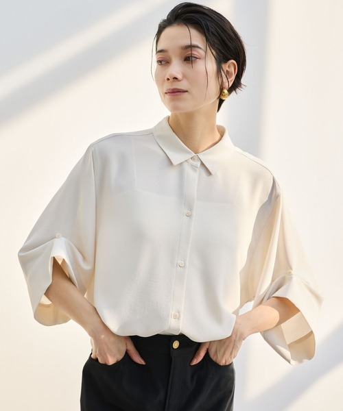 BARNYARDSTORM(バンヤードストーム)の「BARNYARDSTORM / ポプリンWシルエットシャツ【WEB限定カラー / サイズ】(シャツ/ブラウス・レディース・ピンク/ブラウン/ホワイト/チャコールグレー/ライトブルー・S/M/L)」の11枚目の写真