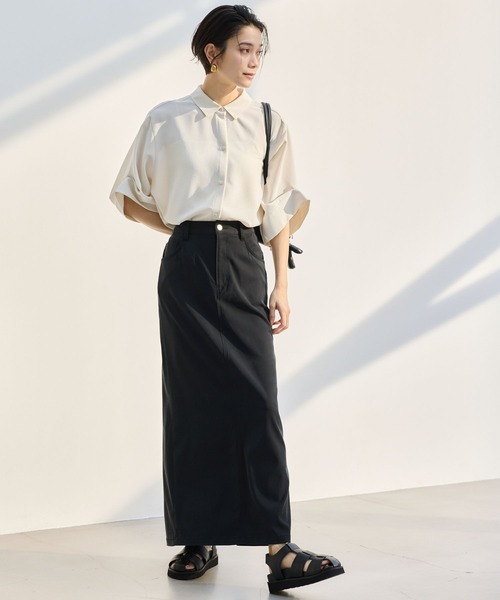 BARNYARDSTORM(バンヤードストーム)の「BARNYARDSTORM / ポプリンWシルエットシャツ【WEB限定カラー / サイズ】(シャツ/ブラウス・レディース・ピンク/ブラウン/ホワイト/チャコールグレー/ライトブルー・S/M/L)」の12枚目の写真