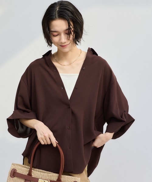 BARNYARDSTORM(バンヤードストーム)の「BARNYARDSTORM / ポプリンWシルエットシャツ【WEB限定カラー / サイズ】(シャツ/ブラウス・レディース・ピンク/ブラウン/ホワイト/チャコールグレー/ライトブルー・S/M/L)」の20枚目の写真