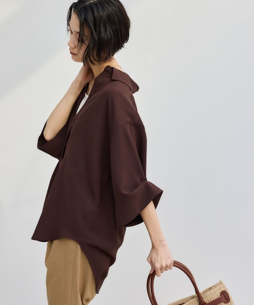 BARNYARDSTORM(バンヤードストーム)の「BARNYARDSTORM / ポプリンWシルエットシャツ【WEB限定カラー / サイズ】(シャツ/ブラウス・レディース・ピンク/ブラウン/ホワイト/チャコールグレー/ライトブルー・S/M/L)」の22枚目の写真