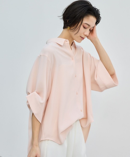 BARNYARDSTORM(バンヤードストーム)の「BARNYARDSTORM / ポプリンWシルエットシャツ【WEB限定カラー / サイズ】(シャツ/ブラウス・レディース・ピンク/ブラウン/ホワイト/チャコールグレー/ライトブルー・S/M/L)」の7枚目の写真