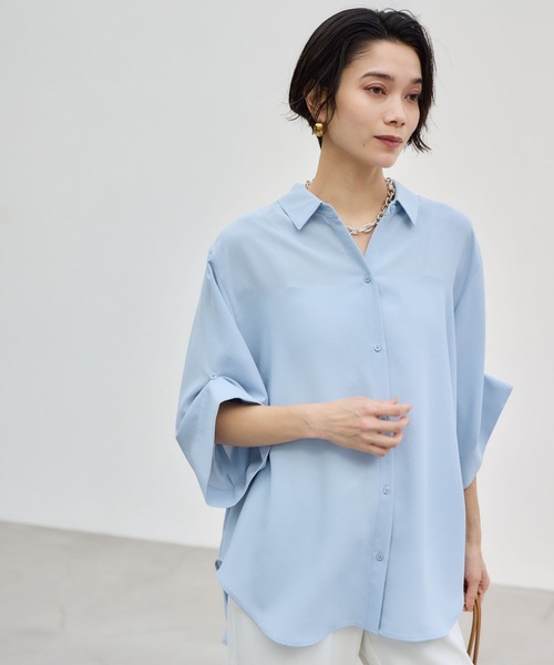 BARNYARDSTORM(バンヤードストーム)の「BARNYARDSTORM / ポプリンWシルエットシャツ【WEB限定カラー / サイズ】(シャツ/ブラウス・レディース・ピンク/ブラウン/ホワイト/チャコールグレー/ライトブルー・S/M/L)」の16枚目の写真