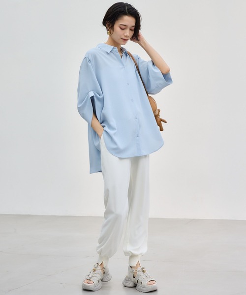 BARNYARDSTORM(バンヤードストーム)の「BARNYARDSTORM / ポプリンWシルエットシャツ【WEB限定カラー / サイズ】(シャツ/ブラウス・レディース・ピンク/ブラウン/ホワイト/チャコールグレー/ライトブルー・S/M/L)」の19枚目の写真