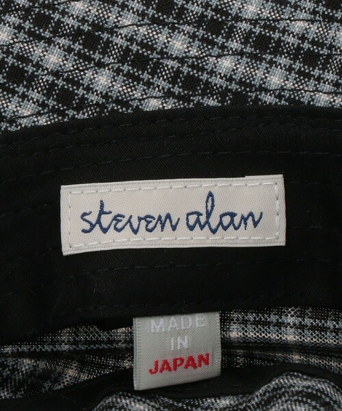 Steven Alan（スティーブンアラン）の「＜Steven Alan＞ ドレープ オックス チェック バケット ハット（ハット・メンズ・ライトグレー/ブラック・FREE）」の9枚目の写真
