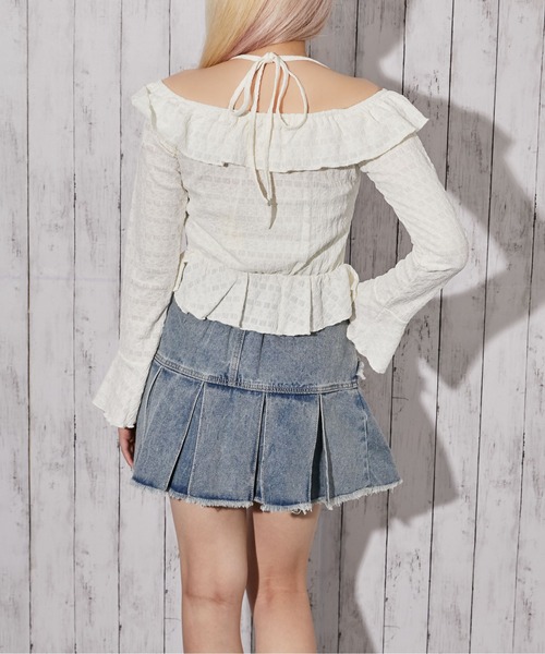 GORGE（ゴージ）の「フリルデザインブラウス／春夏／全3色（シャツ/ブラウス・レディース・サックスブルー/アイボリー/ブラック・F）」の12枚目の写真