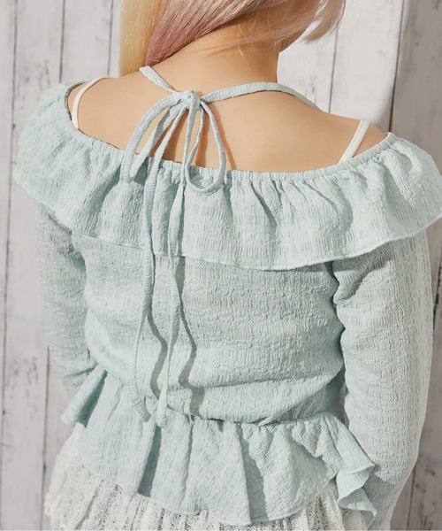 GORGE（ゴージ）の「フリルデザインブラウス／春夏／全3色（シャツ/ブラウス・レディース・サックスブルー/アイボリー/ブラック・F）」の20枚目の写真