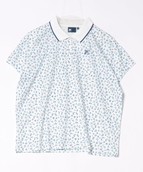 FILA GOLF(フィラゴルフ )の「【FILA GOLF:フィラゴルフ】レディース半袖シャツ 冷感カノコ ゴルフ(シャツ/ブラウス・レディース・ホワイト/ライトブルー/ブラック・MEDIUM/X-LARGE/LARGE)」の2枚目の写真