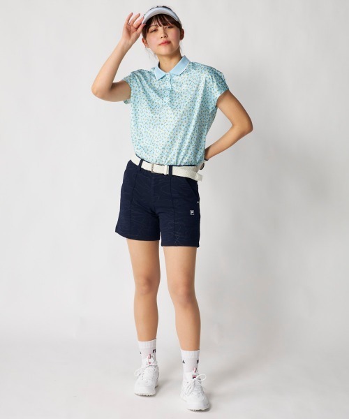 FILA GOLF(フィラゴルフ )の「【FILA GOLF:フィラゴルフ】レディース半袖シャツ 冷感カノコ ゴルフ(シャツ/ブラウス・レディース・ホワイト/ライトブルー/ブラック・MEDIUM/X-LARGE/LARGE)」の8枚目の写真