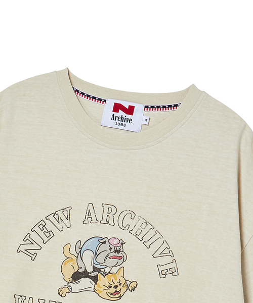 Beyond Closet（-）の「[コレクションライン] ヴィンテージプリントディテールピグメントウォッシング半袖Tシャツアイボリー（Tシャツ/カットソー・メンズ・その他・MEDIUM/LARGE）」の4枚目の写真