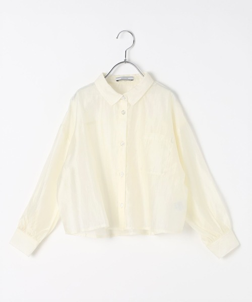 BAYFLOW（ベイフロー）の「［シャツとインナーの2点セット]キャミ付きシアーシャツ(KIDS)（シャツ/ブラウス・キッズ・ホワイト/ピンク/ブルー・130cm/110cm/150cm）」の2枚目の写真