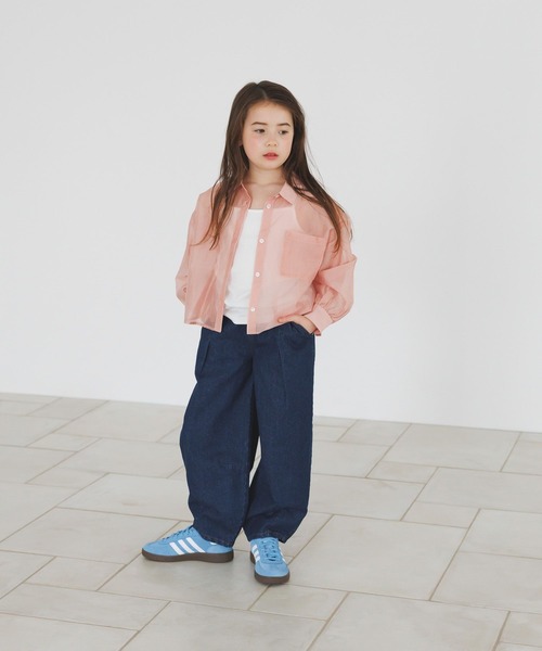 BAYFLOW（ベイフロー）の「［シャツとインナーの2点セット]キャミ付きシアーシャツ(KIDS)（シャツ/ブラウス・キッズ・ホワイト/ピンク/ブルー・130cm/110cm/150cm）」の14枚目の写真