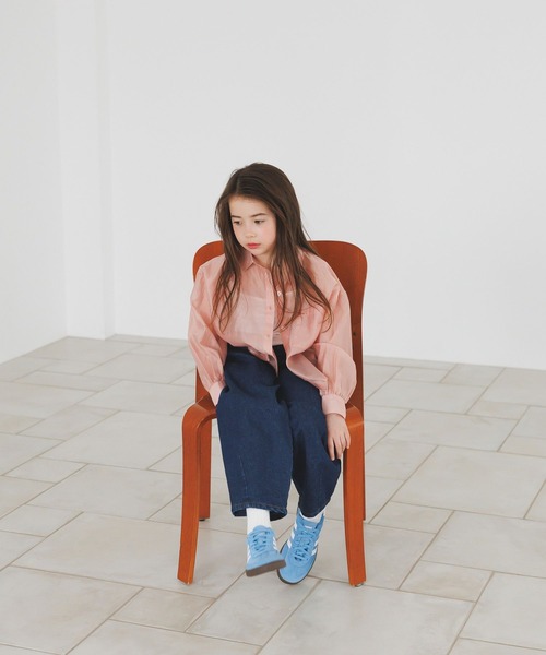 BAYFLOW（ベイフロー）の「［シャツとインナーの2点セット]キャミ付きシアーシャツ(KIDS)（シャツ/ブラウス・キッズ・ホワイト/ピンク/ブルー・130cm/110cm/150cm）」の17枚目の写真