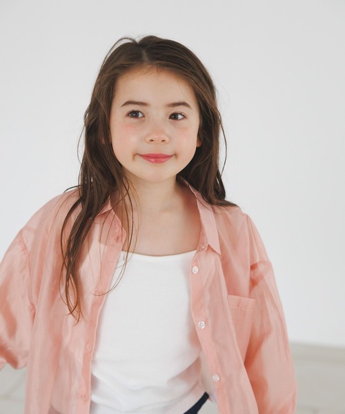 BAYFLOW（ベイフロー）の「［シャツとインナーの2点セット]キャミ付きシアーシャツ(KIDS)（シャツ/ブラウス・キッズ・ホワイト/ピンク/ブルー・130cm/110cm/150cm）」の19枚目の写真