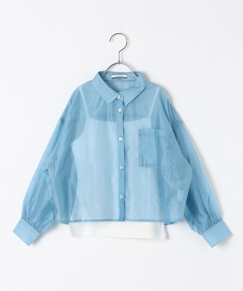 BAYFLOW（ベイフロー）の「［シャツとインナーの2点セット]キャミ付きシアーシャツ(KIDS)（シャツ/ブラウス・キッズ・ホワイト/ピンク/ブルー・130cm/110cm/150cm）」の22枚目の写真