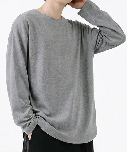 revertical(リバーティカル)の「オーバーサイズ ボートネック ロングスリーブTシャツ(Tシャツ/カットソー・メンズ・グレー・SMALL/LARGE/MEDIUM)」の2枚目の写真