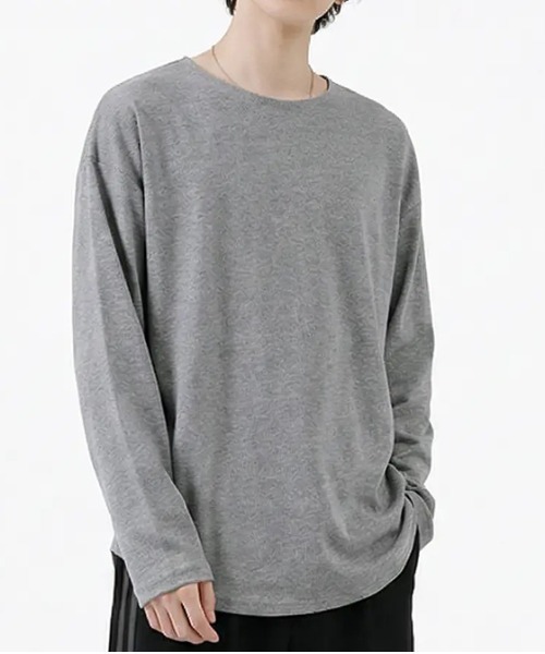 revertical(リバーティカル)の「オーバーサイズ ボートネック ロングスリーブTシャツ(Tシャツ/カットソー・メンズ・グレー・SMALL/LARGE/MEDIUM)」の3枚目の写真