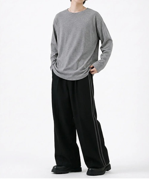 revertical(リバーティカル)の「オーバーサイズ ボートネック ロングスリーブTシャツ(Tシャツ/カットソー・メンズ・グレー・SMALL/LARGE/MEDIUM)」の6枚目の写真