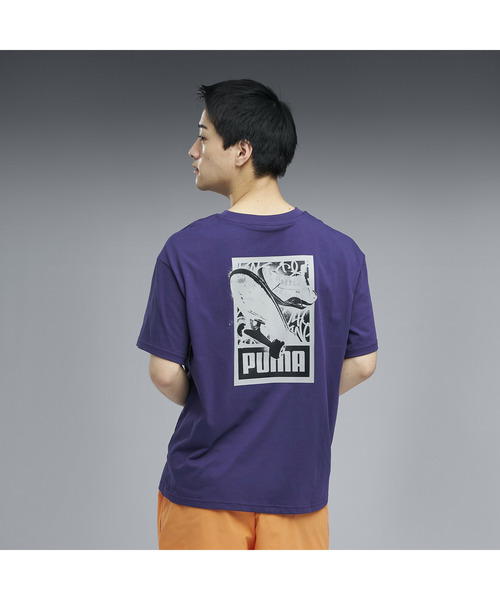 PUMA（プーマ）の「PUMA プーマ メンズ ESS エレベーテッド MX スケートボード 半袖 Tシャツ（Tシャツ/カットソー・メンズ・ホワイト/プラム/ブラック・LARGE/MEDIUM/XX-LARGE/SMALL/X-LARGE）」の5枚目の写真
