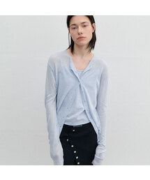 AN CLEAN ROUND NECK CARDIGAN&TOP KNIT SETS (CD-2258)