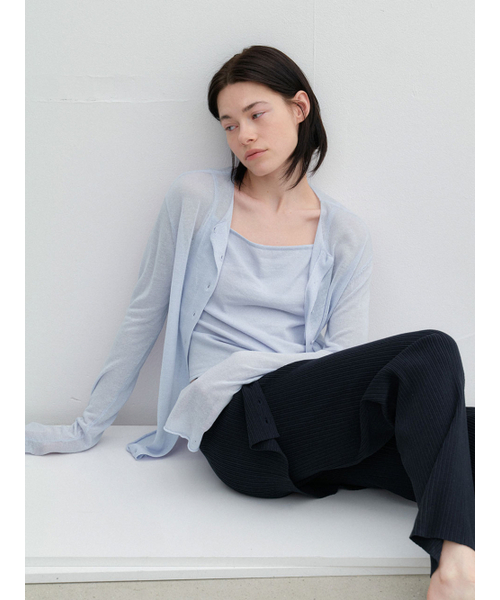 ATELIER NAIN(アトリエナイン)の「AN CLEAN ROUND NECK CARDIGAN&TOP KNIT SETS (CD-2258)(カーディガン/ボレロ・レディース・ライトブルー/ライトグレー・FREE)」の3枚目の写真