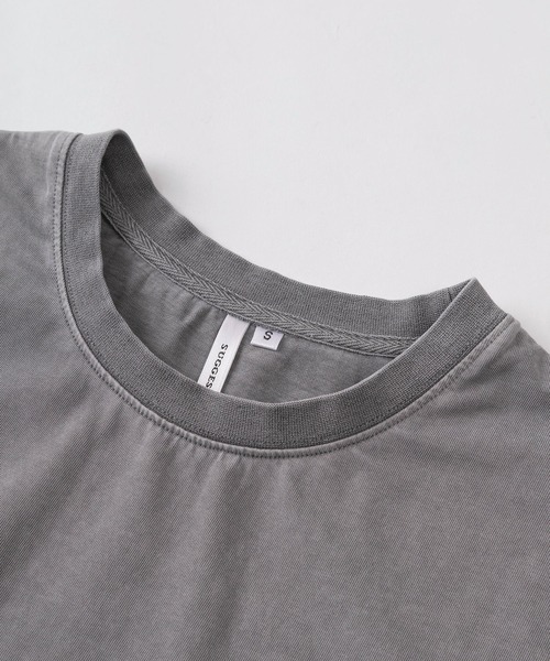 SlashDate（スラッシュデイト）の「【82】ピグメント加工 エクストラタッチ 無地 クルーネックTシャツ/ユニセックス/レディース/メンズ（Tシャツ/カットソー・メンズ・チャコールグレー/グレー・L/M/S）」の4枚目の写真