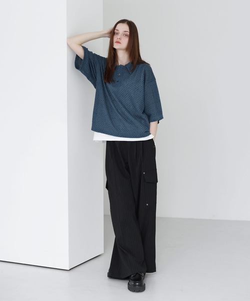 SOCCE(ソーシー)の「カットシアーハーフスリーブポロシャツ(ポロシャツ・メンズ・ブルーグレー/ブラック/チャコール・M/S/XL/L)」の17枚目の写真