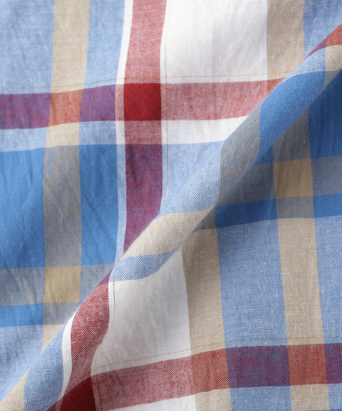 JOURNAL STANDARD（ジャーナルスタンダード）の「Gurank / グランク Plaid open collar shirts（シャツ/ブラウス・メンズ・ブルー系その他・LARGE/MEDIUM）」の5枚目の写真