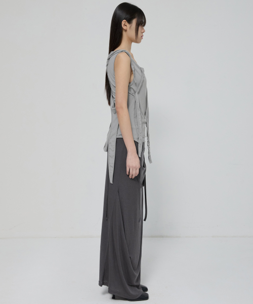 FLAREUP（フレアアップ）の「3-Layered Braided Sleeveless (FL-128_Gray)（Tシャツ/カットソー・レディース・ライトグレー・OS）」の6枚目の写真