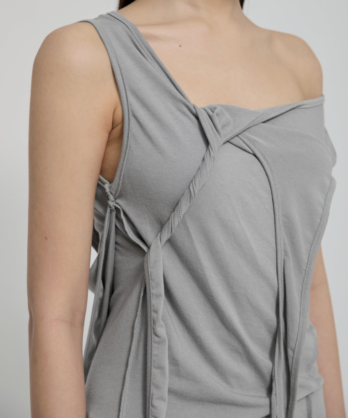 FLAREUP（フレアアップ）の「3-Layered Braided Sleeveless (FL-128_Gray)（Tシャツ/カットソー・レディース・ライトグレー・OS）」の8枚目の写真
