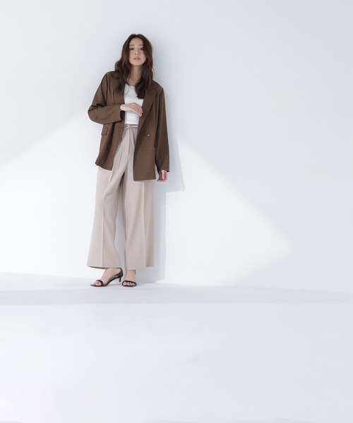 NATURAL BEAUTY BASIC(ナチュラルビューティーベーシック)の「【ちょうど、いい服】迷った朝のエブリデイジャケット(テーラードジャケット・レディース・ブラウン/ナチュラル/ネイビー/ベージュ・SMALL/MEDIUM)」の5枚目の写真