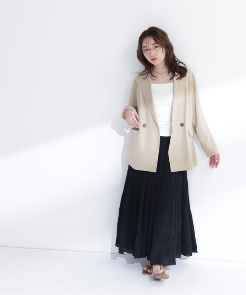 NATURAL BEAUTY BASIC(ナチュラルビューティーベーシック)の「【ちょうど、いい服】迷った朝のエブリデイジャケット(テーラードジャケット・レディース・ブラウン/ナチュラル/ネイビー/ベージュ・SMALL/MEDIUM)」の16枚目の写真