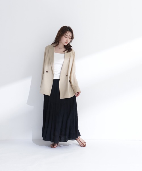 NATURAL BEAUTY BASIC(ナチュラルビューティーベーシック)の「【ちょうど、いい服】迷った朝のエブリデイジャケット(テーラードジャケット・レディース・ブラウン/ナチュラル/ネイビー/ベージュ・SMALL/MEDIUM)」の12枚目の写真