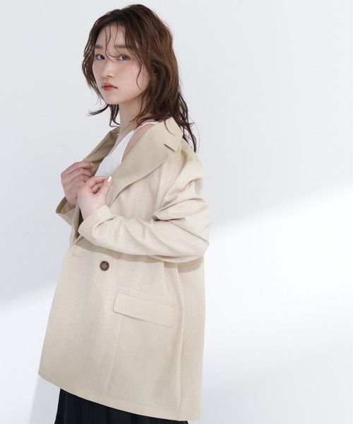 NATURAL BEAUTY BASIC(ナチュラルビューティーベーシック)の「【ちょうど、いい服】迷った朝のエブリデイジャケット(テーラードジャケット・レディース・ブラウン/ナチュラル/ネイビー/ベージュ・SMALL/MEDIUM)」の10枚目の写真